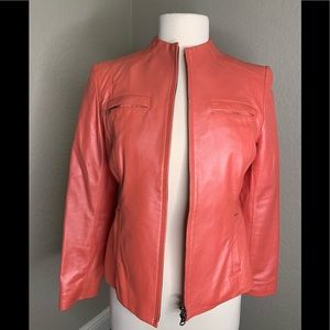 Alfani pink leather jacket